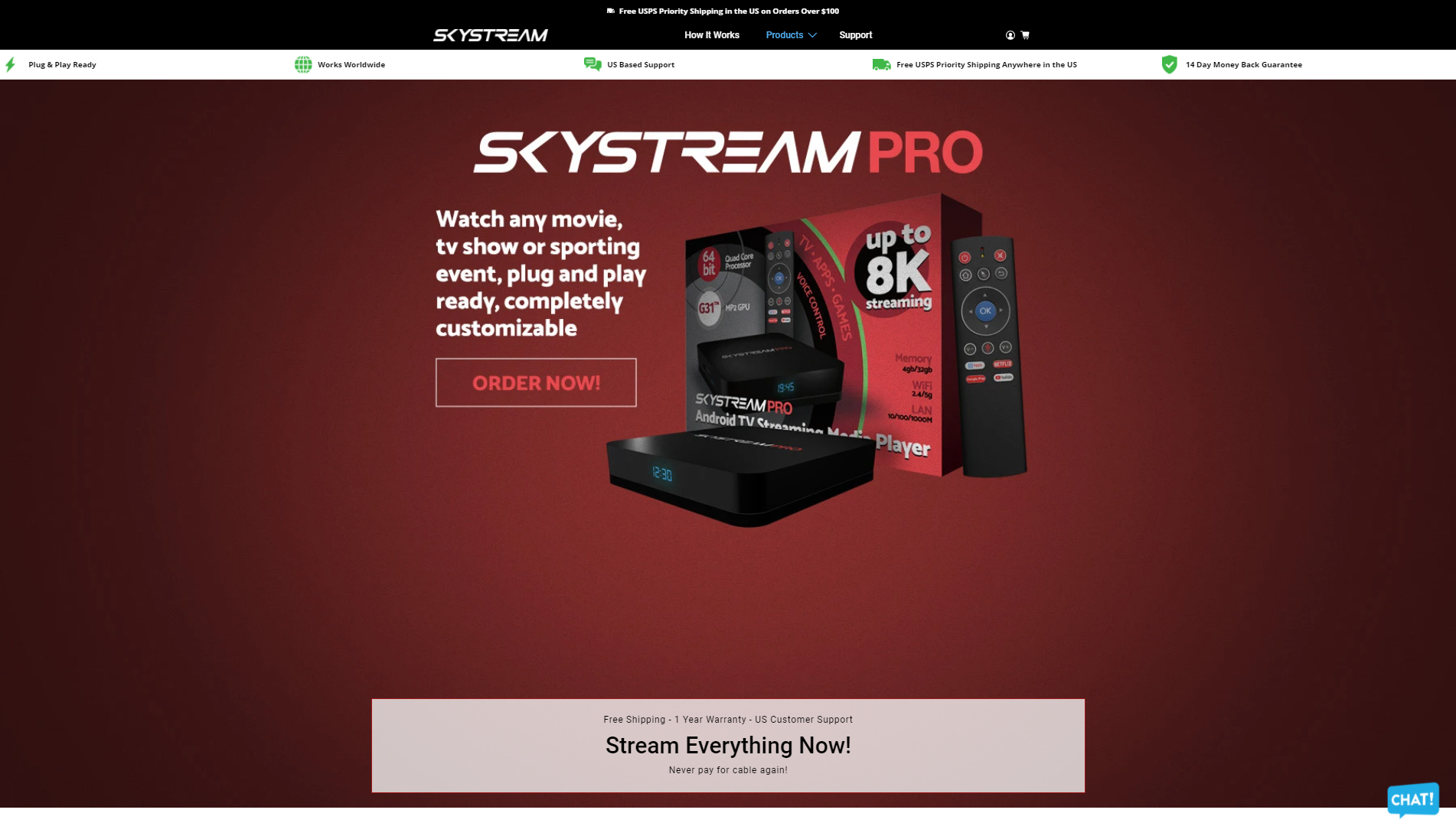 skystream Pro website development portfolio