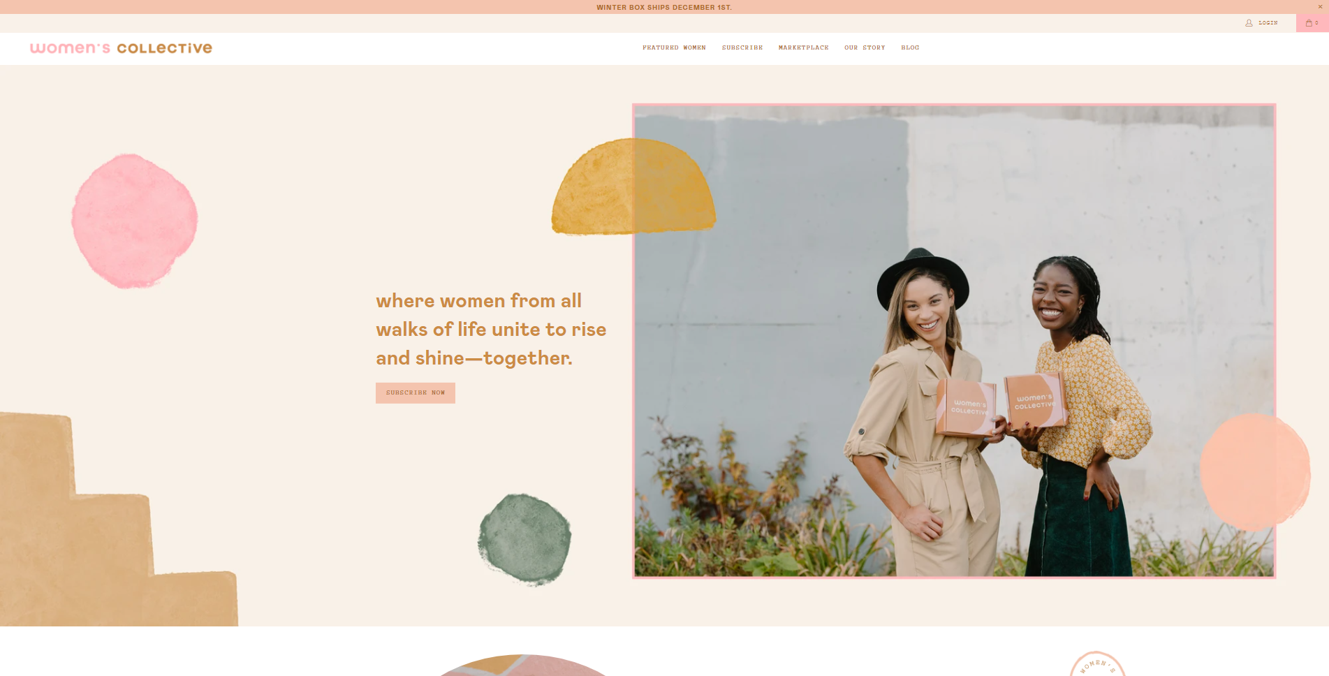 womens collective website development portfolio