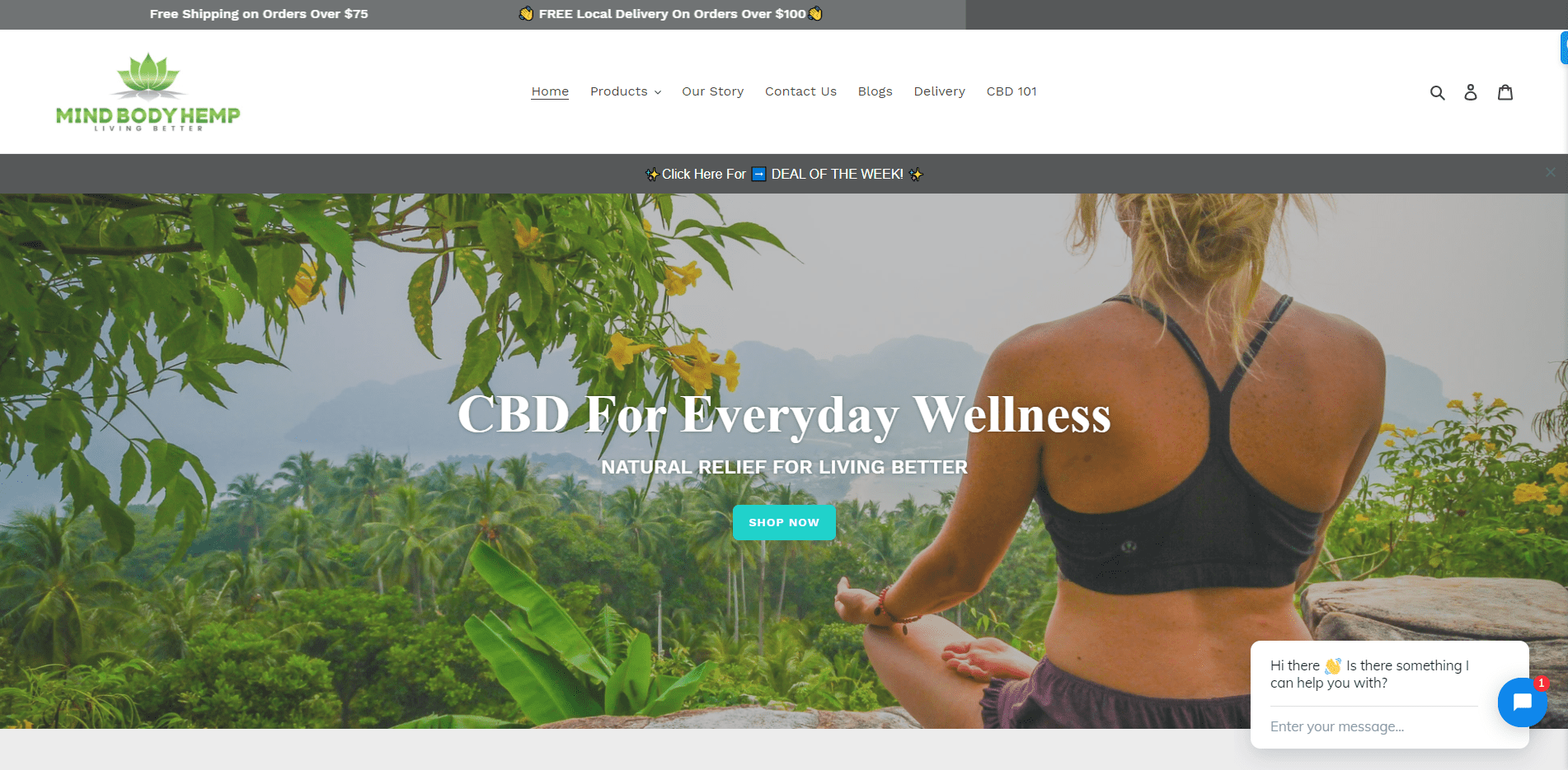 mind body hemp portfolio website