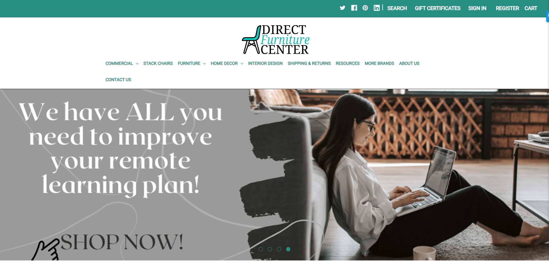 Direct furniture center portfolio website